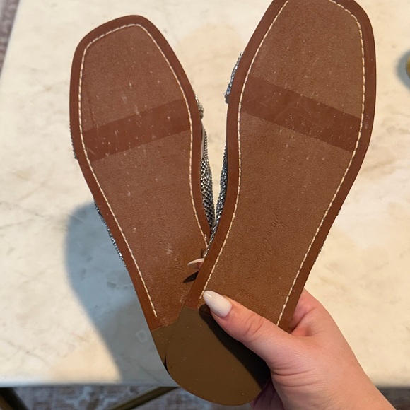 NEW SAM‎ EDELMAN SILVER SANDALS 8.5 - Picture 6 of 8